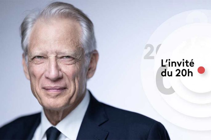 Reconnaissance de la Palestine : Dominique de Villepin invité du 20H de France 2 lundi 22 septembre 2025
