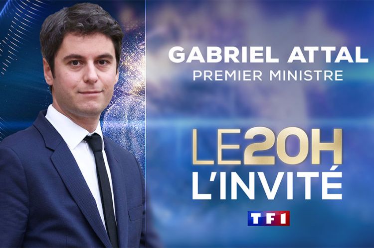 Gabriel Attal invité du Journal de 20 Heures de TF1 mercredi 27 mars 2024