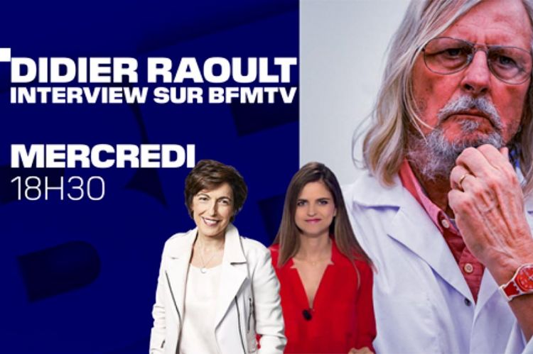 Nouvel entretien avec Didier Raoult sur BFMTV ce mercredi 3 juin à 18:30