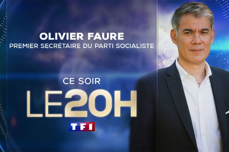 Présidentielle 2027 : Olivier Faure invité du JT de 20 Heures de TF1 ce dimanche 30 août 2026