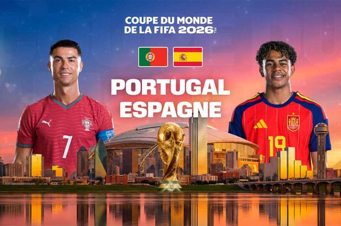 Coupe du Monde :  Portugal / Espagne en direct sur M6 lundi 6 juillet 2026