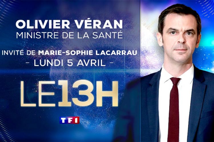 Olivier Véran sera l'invité du JT 13H de TF1 lundi 5 avril
