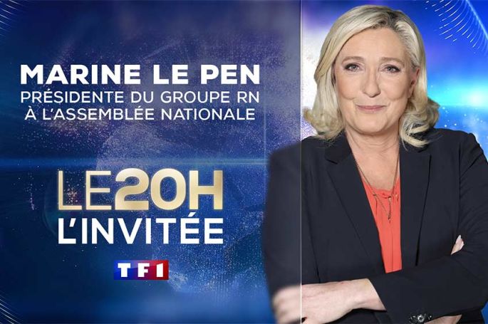 Marine Le Pen invitée du Journal de 20 Heures de TF1 ce mardi 7 juillet 2026