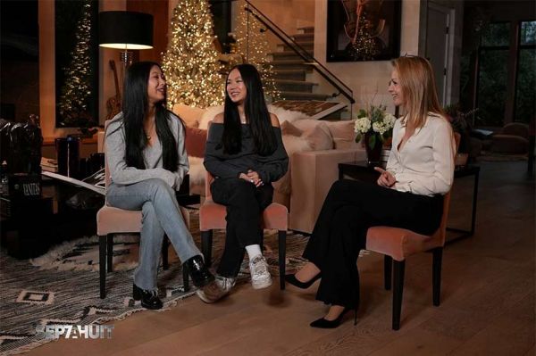 Jade et Joy Hallyday dans "Sept à Huit" sur TF1 dimanche 10 décembre 2023