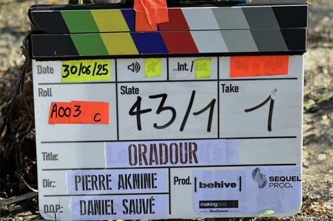 &quot;Oradour, ne m&#039;oublie pas&quot; en tournage avec Matt Pokora et Caroline Anglade pour TF1