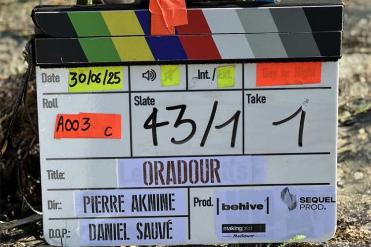 &quot;Oradour, ne m'oublie pas&quot; en tournage avec Matt Pokora et Caroline Anglade pour TF1