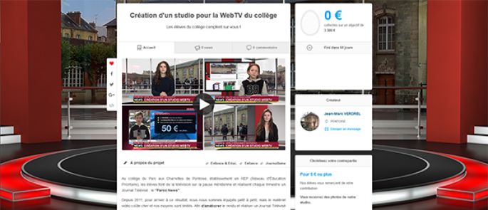 Pontoise : des élèves lancent un crowdfunding pour créer un studio TV et y présenter leur JT