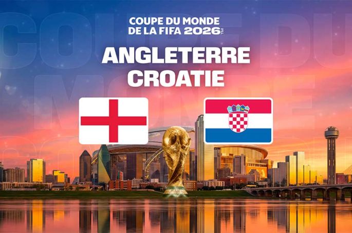 Coupe du Monde :  Angleterre / Croatie en direct sur M6 mercredi 17 juin 2026