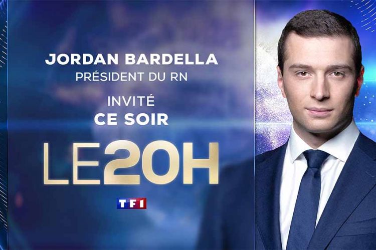Jordan Bardella invité du 20H de TF1 ce samedi 5 novembre 2022