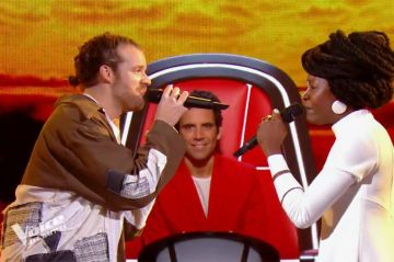 The Voice - Mewhy et Okali chantent &quot;Là-bas&quot; de Jean-Jacques Goldman en Battle (vidéo)