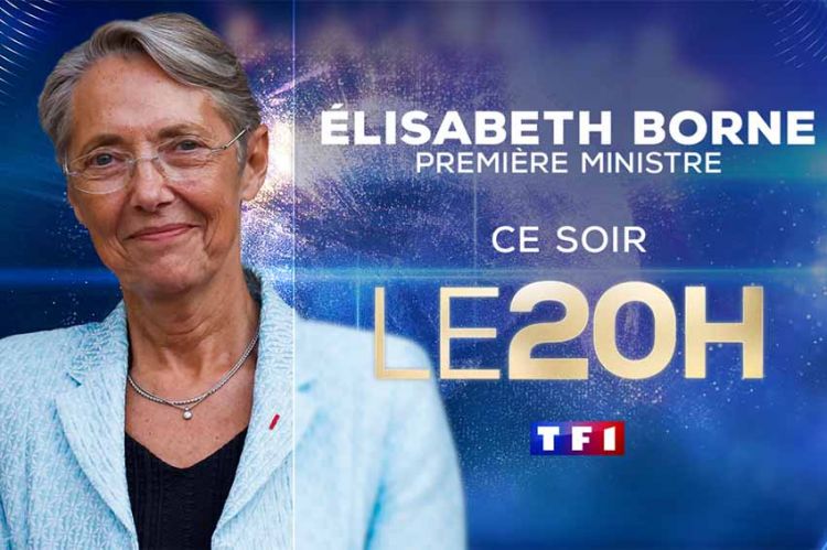 La Première ministre Elisabeth Borne invitée du JT de 20H de TF1 vendredi 20 mai