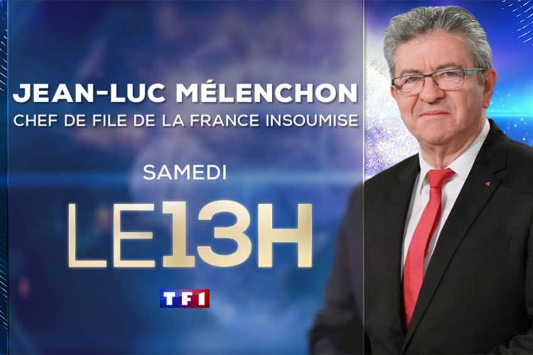 Jean-Luc Mélenchon invité du 13H de TF1 samedi 26 août 2023 en duplex de Valence