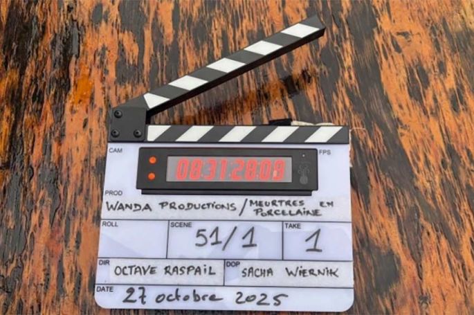 La fiction &quot;Meurtres en porcelaine&quot; en tournage à Limoges pour France 3 avec Déborah François et Christopher Bayemi