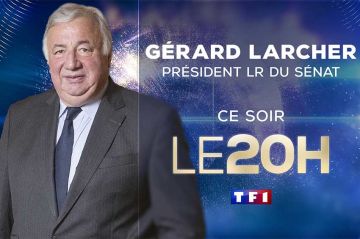 Gérard Larcher invité du JT de 20 Heures de TF1 ce mercredi 12 juin 2024