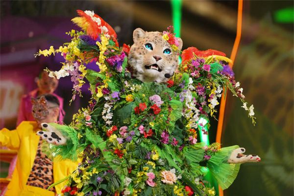 Finale de "Mask Singer" samedi 22 juin 2024 sur TF1 entre Épouvantail, Hippopotame Léopard