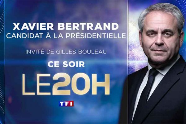 Xavier Bertrand invité du JT de 20H de TF1 ce lundi 11 octobre