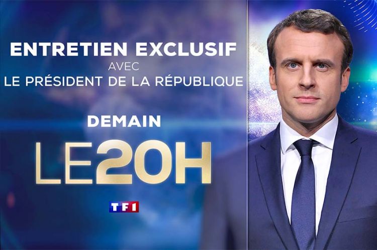 Entretien exclusif d&#039;Emmanuel Macron dans le JT de 20H de TF1 dimanche 29 août