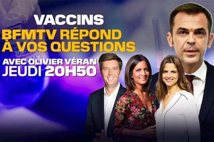 “BFMTV répond à vos questions avec Olivier Véran” ce jeudi 7 janvier à partir de 20:50