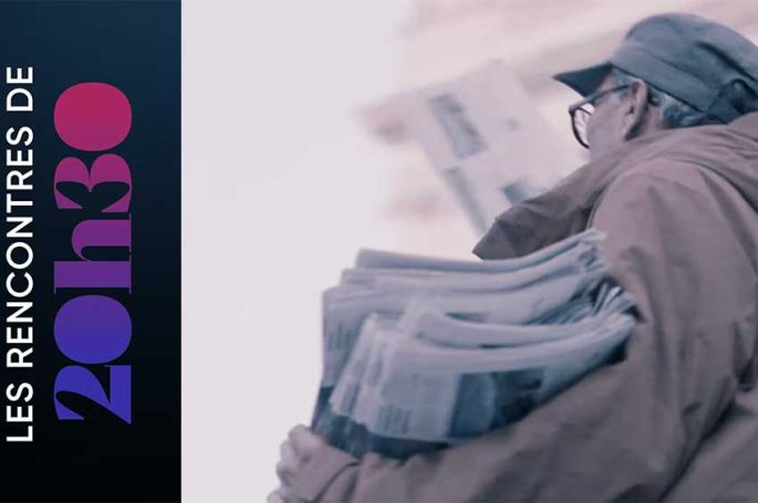 "Les rencontres de 20h30" avec Ali Akbar, dernier vendeur de journaux à la criée, ce 13 mars 2026 sur France 2
