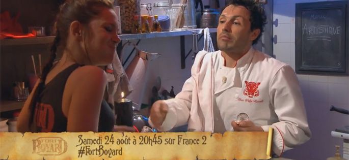 “Fort Boyard” : regardez Sandra Lou qui déguste un oeuf de 100 ans chez Willy Rovelli