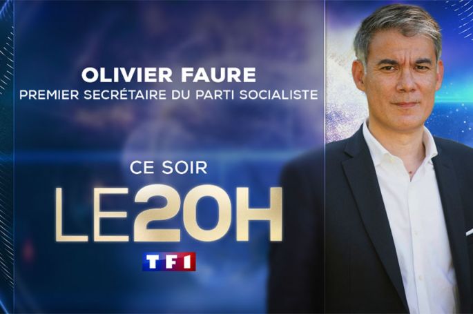 Discours de politique générale : Olivier Faure invité du 20 Heures de TF1 ce mardi 14 janvier 2025