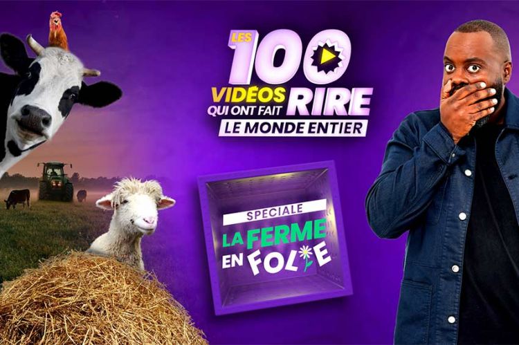 "Les 100 vidéos qui ont fait rire le monde entier - La ferme en folie" sur W9 jeudi 11 avril 2024