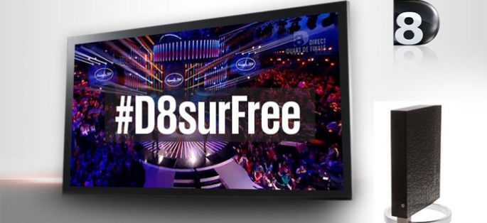 La chaîne D8 annonce son arrivée sur Free dans l'offre Freebox Replay