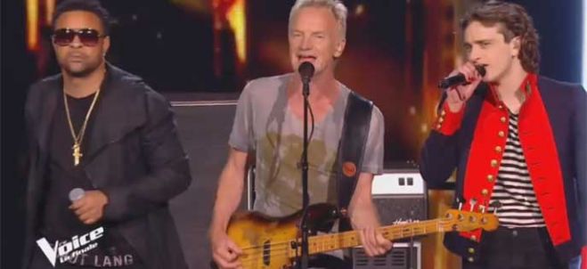 Replay “The Voice” : Xam Hurricane, Sting &amp; Shaggy chantent « Englishman in New-York » en finale (vidéo)