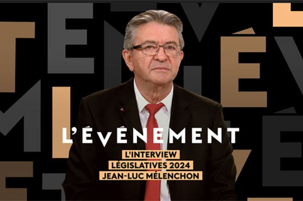 Jean-Luc Mélenchon invité de "L'Événement, l'interview - Législatives 2024" lundi 24 juin 2024 sur France 2