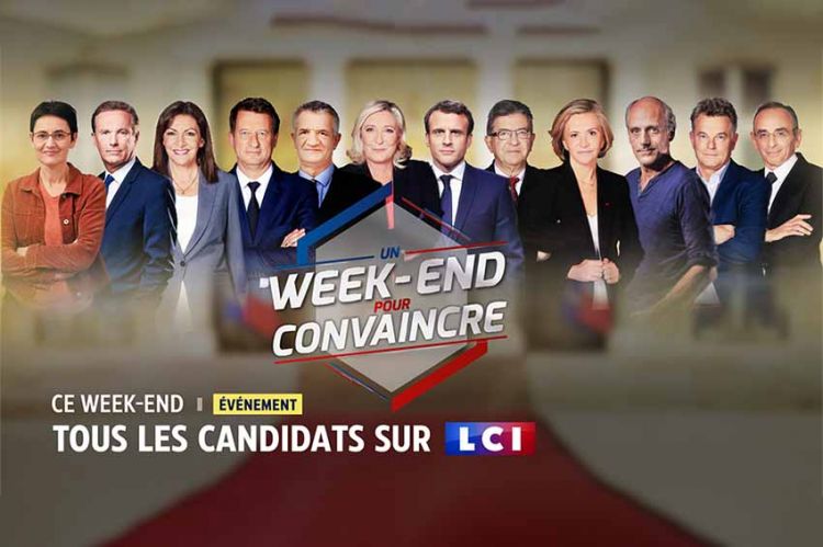 Présidentielle : “Un week-end pour convaincre” sur LCI avec tous les candidats samedi 2 & dimanche 3 avril