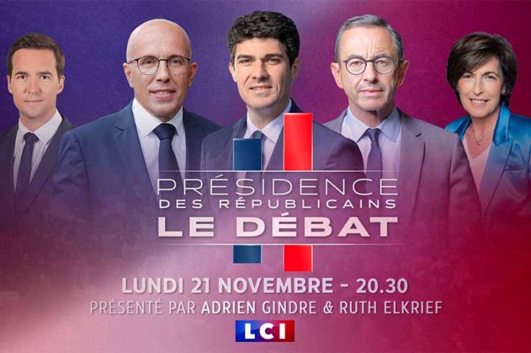 “Présidence des Républicains, Le Débat” diffusé en direct sur LCI lundi 21 novembre 2022