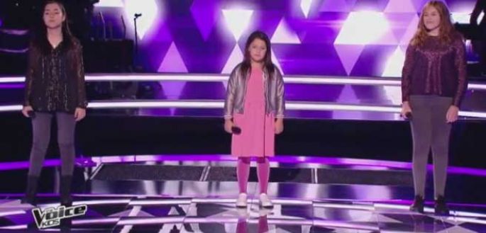 Replay “The Voice Kids” : battle Swing / Monica / Cassidy sur « Destin » de Céline Dion (vidéo)