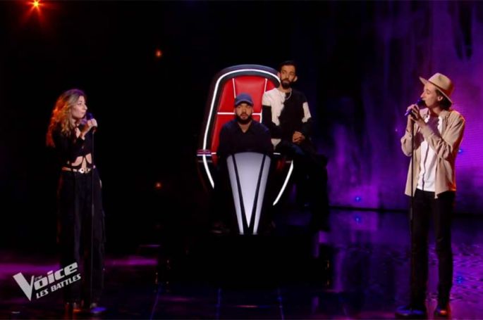 The Voice - Vernis Rouge et Clément Serra chantent &quot;Les gens qui doutent&quot; d'Anne Sylvestre en Battle - Vidéo