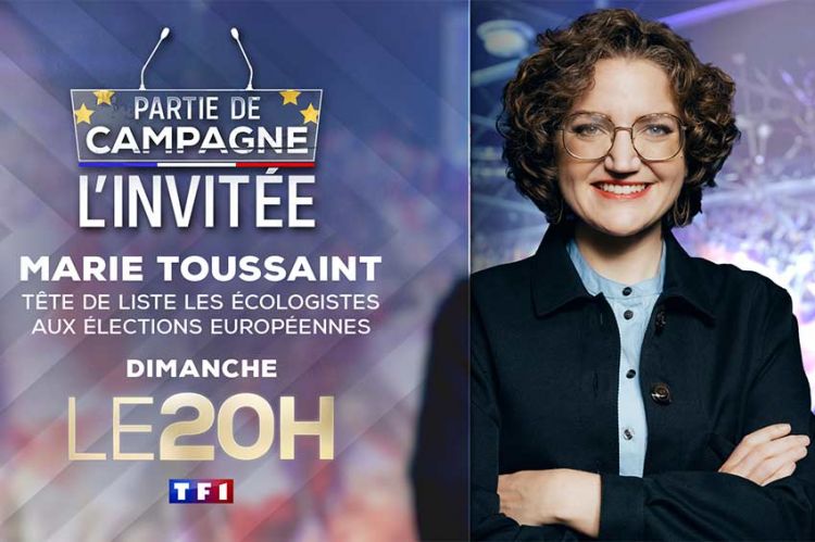 Européennes : Marie Toussaint invitée du JT de 20 Heures de TF1 dimanche 21 avril 2024