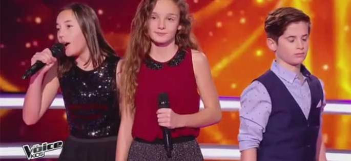 Replay “The Voice Kids” : battle Pauline / Thibault / Clarisse sur « Nos secrets » de Louane (vidéo)