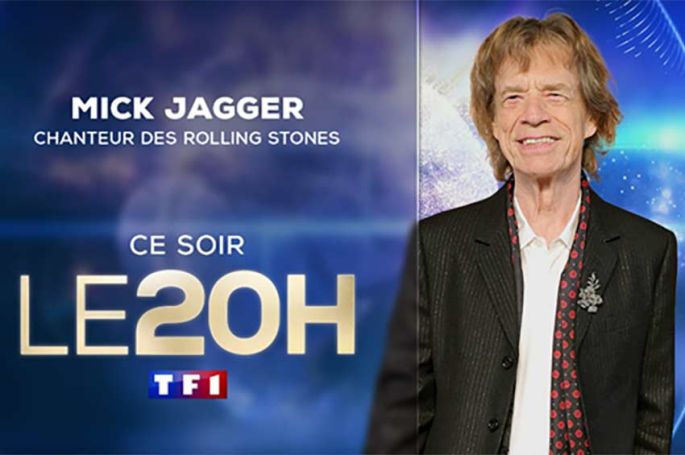 Interview de Mick Jagger diffusée dans le 20 Heures de TF1 ce mercredi 1er juillet 2026