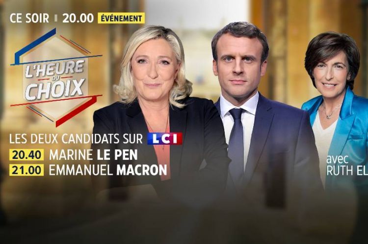 Marine Le Pen et Emmanuel Macron sur LCI ce soir à 20:40 pour leur dernière interview