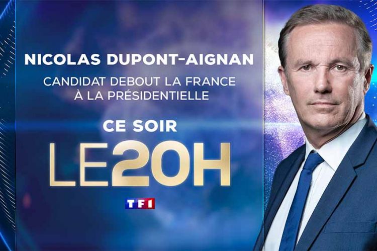 Nicolas Dupont-Aignan invité du JT de 20H de TF1 ce mardi 15 mars