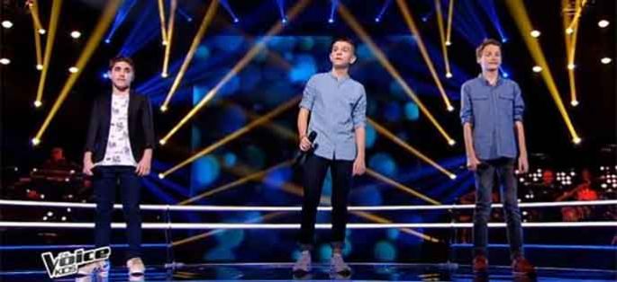 Replay “The Voice Kids” : battle Romain, Matthieu, Jason « Je t’aimais, je t’aime et je t’aimerai » (vidéo)