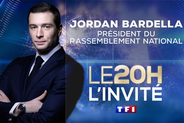 Jordan Bardella invité du Journal de 20 Heures de TF1 ce lundi 4 mars 2024