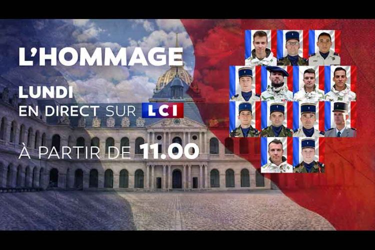 L'hommage aux 13 soldats décédés au Mali diffusé en direct sur LCI lundi 2 décembre