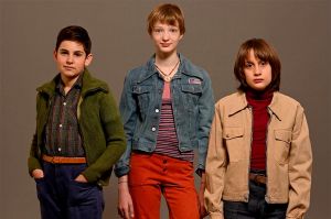 De gauche à droite Milan Cerisier (Bruno, 12 ans), Cyrille Mairesse (Annabelle, 12 ans), Ferdinand Redouloux (Michel, 12 ans)​ photographiés par Thierry Valletoux