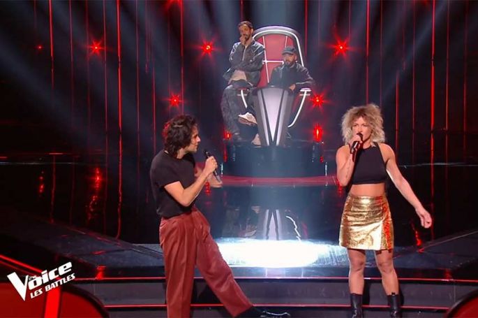 Replay &quot;The Voice&quot; : Xavier Polycarpe &amp; Charline chantent « Don&#039;t stop me now » de Queen - Vidéo