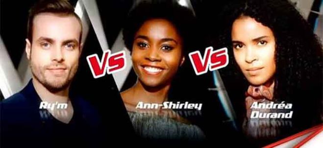 Replay “The Voice” : l&#039;épreuve ultime de Ry’m, Ann-Shirley et Andrea Durand (vidéo)