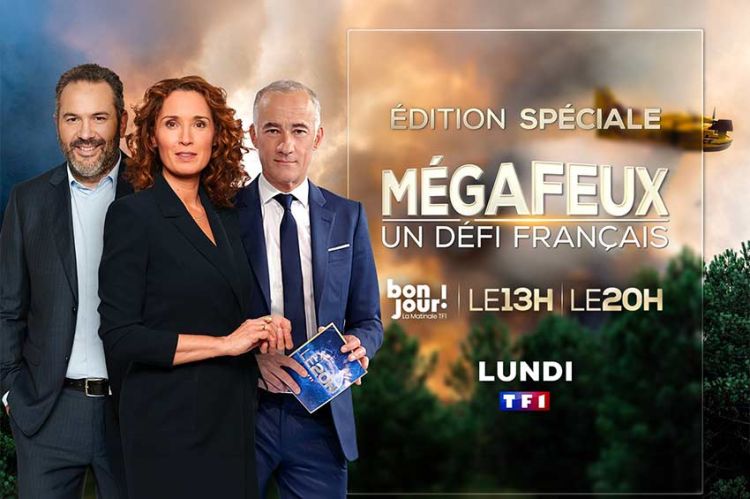 Mégafeux un défi français, éditions spciales sur TF1 lundi 31 août 2026