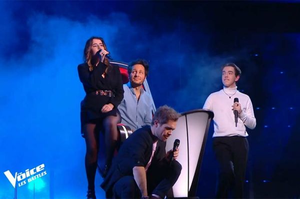 "The Voice" : Morgan, Lola &amp; Maxence chantent « Qui a le droit ? » de Patrick Bruel - Vidéo