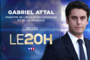 Gabriel Attal invité du JT de 20H de TF1 jeudi 28 septembre 2023