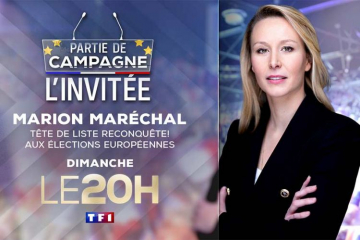 Européennes : Marion Maréchal invitée du JT de 20 Heures de TF1 dimanche 28 avril 2024